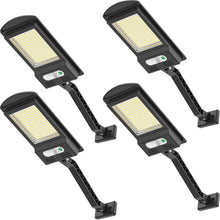 Load image into Gallery viewer, ENGREPO Solar Lights Outdoor, 1000LM 168 LEDs Solar Powered Motion Sensor Light, Security Waterproof Solar Flood Light for Deck, Fence, Patio, Front Door, Gutter, Yard, Shed, Path, Garden. 4 Pack