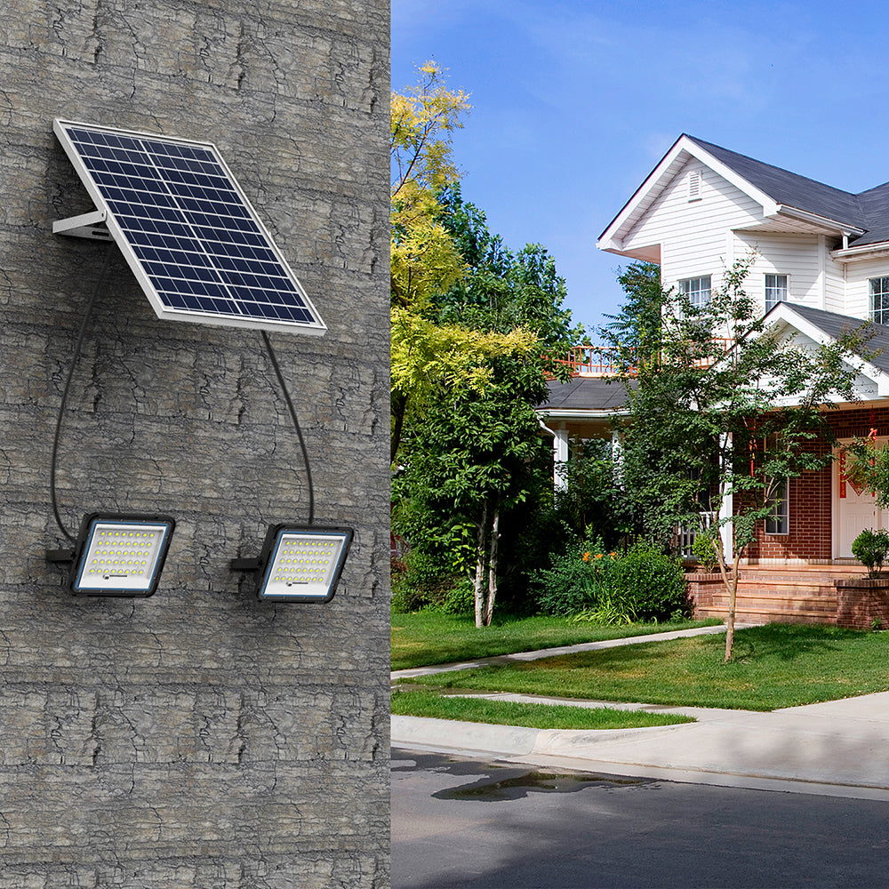 ENGREPO Solar Street Lights Outdoor 1500 Lumens 180 LEDs Security Flood Light Auto On/Off Dusk to Dawn and Motion Sensor for Yard, Garden, Street, Basketball Court.…