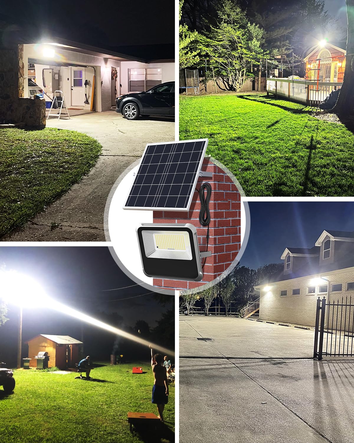 ENGREPO Solar Light Outdoor, 10000LM Solares Dusk to Dawn Auto On/Off