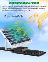 Load image into Gallery viewer, ENGREPO Solar Street Lights Outdoor, 80 Watts Security Flood Light Auto On/Off Dusk to Dawn with Remote Control for Yard, Garden, Street, Basketball Court
