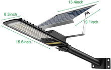 Load image into Gallery viewer, ENGREPO Solar Street Lights Outdoor, 80 Watts Security Flood Light Auto On/Off Dusk to Dawn with Remote Control for Yard, Garden, Street, Basketball Court