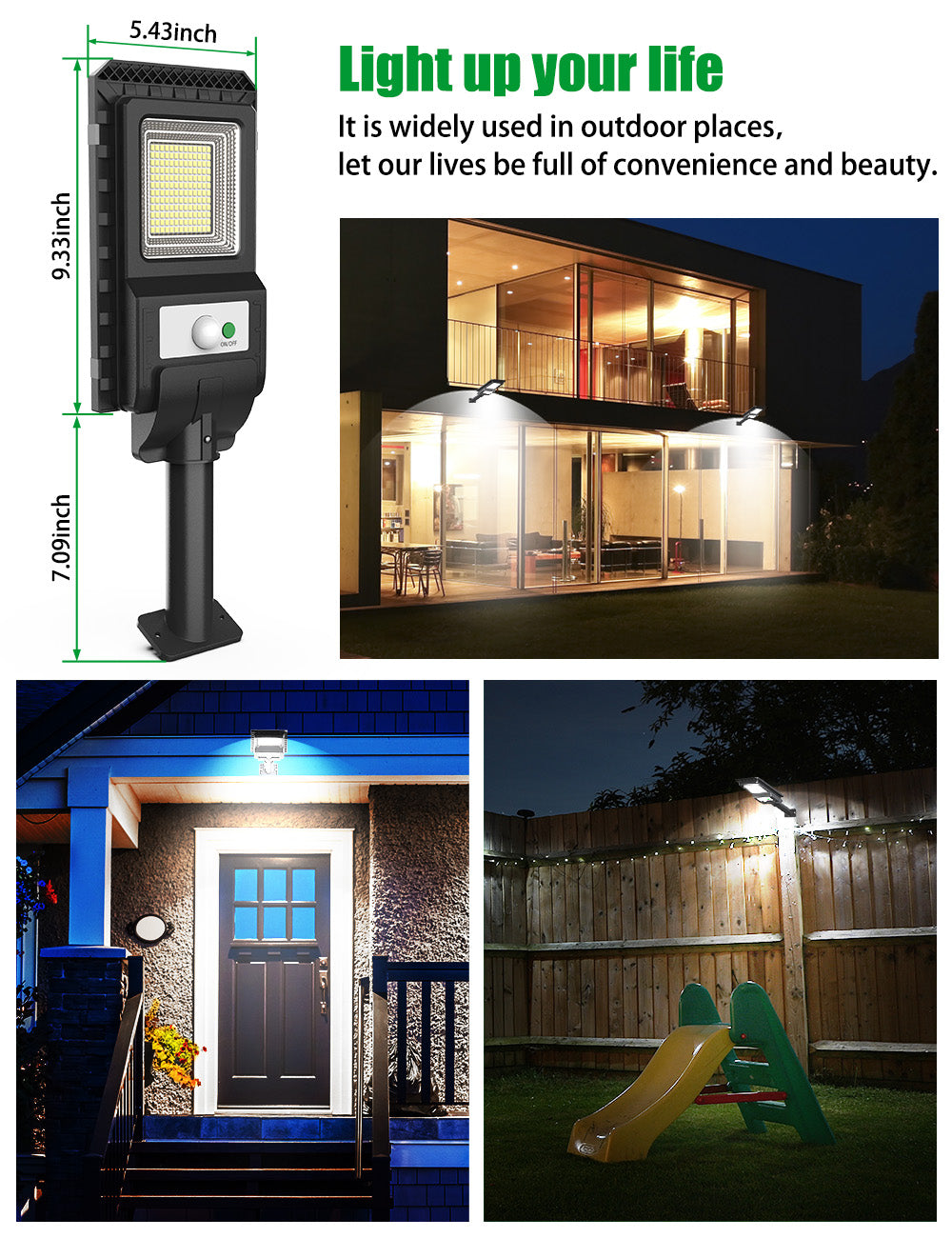 ENGREPO Solar Lights Outdoor 1000LM 156 LEDs