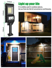 Load image into Gallery viewer, ENGREPO Solar Lights Outdoor, 1000LM 156 LEDs Solar Powered Motion Sensor Light, Security Wireless Waterproof Solar Flood Light for Yard, Fence, Garden, Patio, Front Door, Shed, Deck, Path. 2 Pack