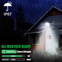 Load image into Gallery viewer, ENGREPO Solar Street Lights Outdoor, 80 Watts Security Flood Light Auto On/Off Dusk to Dawn with Remote Control for Yard, Garden, Street, Basketball Court