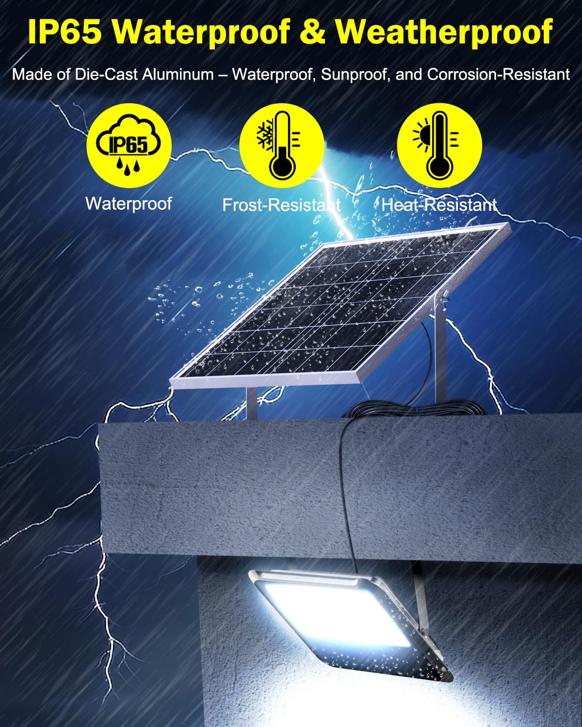 ENGREPO Solar Light Outdoor, 10000LM Solares Dusk to Dawn Auto On/Off