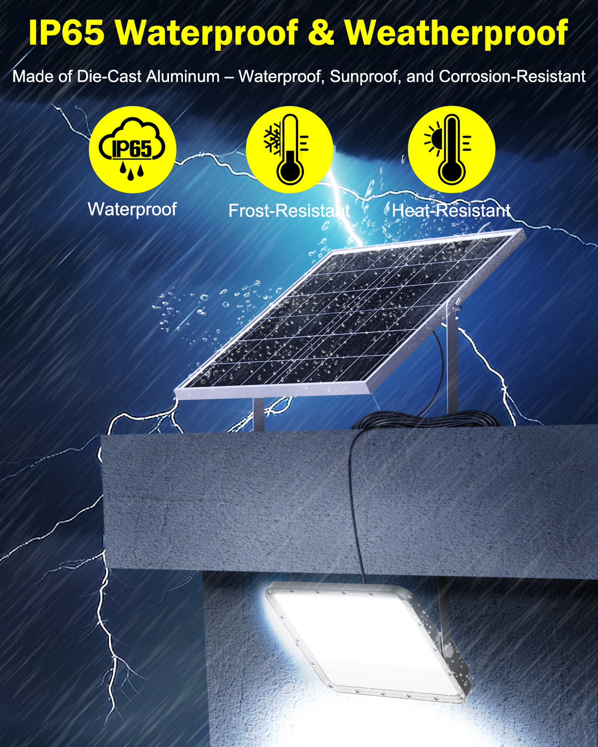 ENGREPO Solar Lights Outdoor 10000LM Auto On/Off