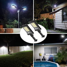 Load image into Gallery viewer, ENGREPO Solar Lights Outdoor 1000LM Solar Powered Motion Sensor Light Security Waterproof Solar Flood Light for Yard, Fence, Garden, Patio, Front Door, Shed, Deck, Path, Gutter. 2 Pack
