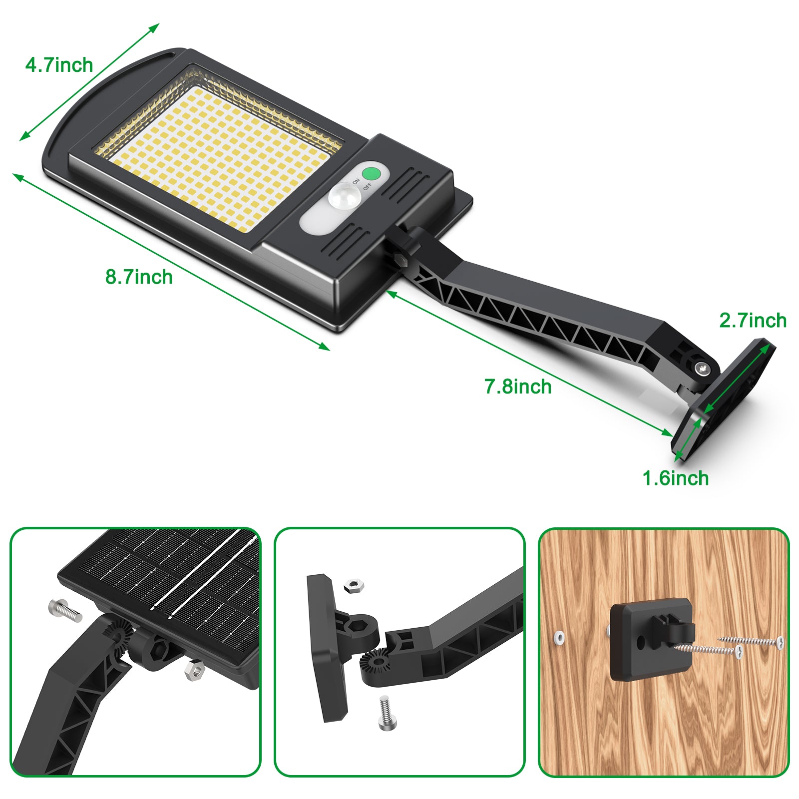 ENGREPO Solar Lights Outdoor, 1000LM 168 LEDs