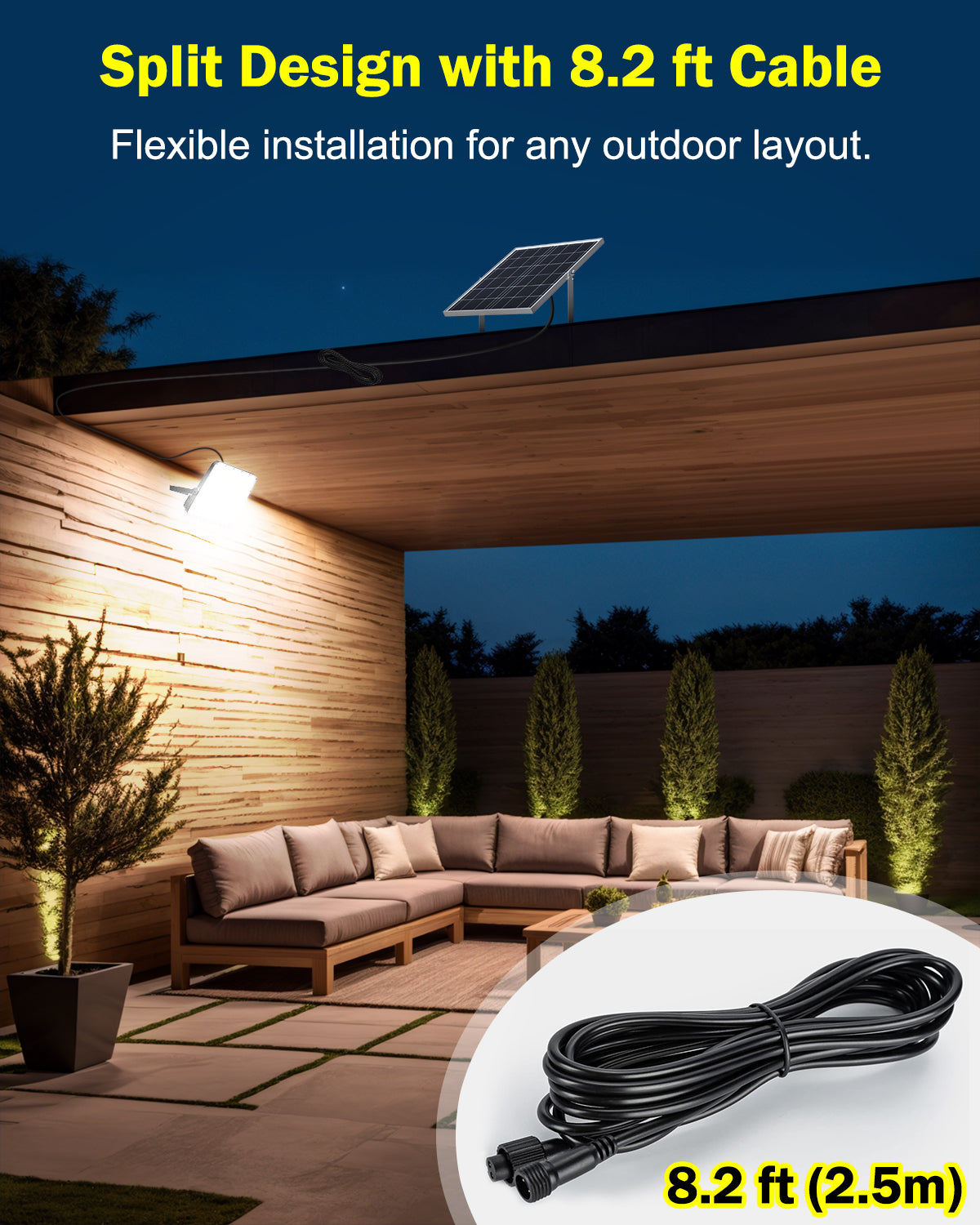 ENGREPO Solar Lights Outdoor 10000LM Auto On/Off